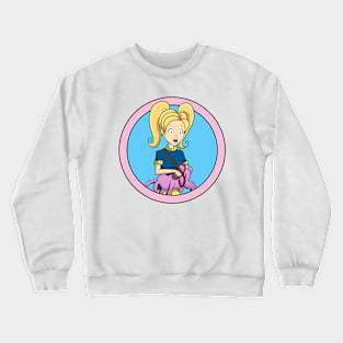 Cute Girl Cartoon Crewneck Sweatshirt